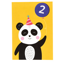 Age 2 - Panda Birthday Card