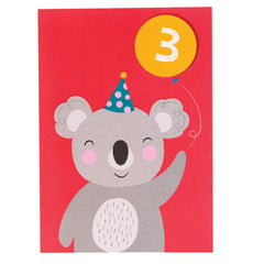 Age 3 - Koala Birthday Card