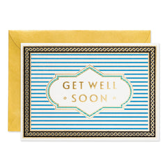 Get Well Soon – Art Deco Gold Card