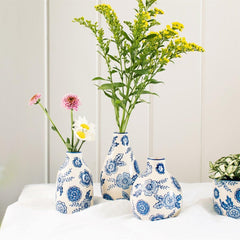 Sass & Belle Blue Willow Bud Vases - Set of 3