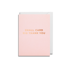 Lagom Design Small Card Big Thank You Pink Mini Card