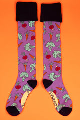 Powder Design - Purple Happy Vegetables Boots Socks