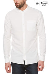 Penguin - Grandad Collar Oxford Shirt - White