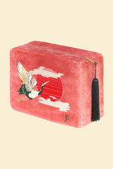 Powder Design - Velvet Vanity Bag Crane at Sunrise in Petal