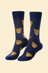 Powder Design - Men's Charming Cheetah Socks Navy