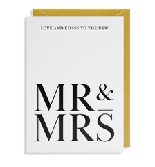Love and Kisses to the New Mr & Mrs Card - Lagom Design