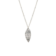 Just Trade Silver Meadow Leaf Necklace Large