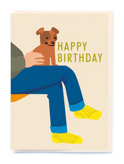 Noi Publishing Dog on Lap Birthday Card