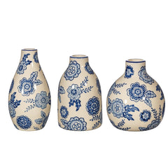 Sass & Belle Blue Willow Bud Vases - Set of 3
