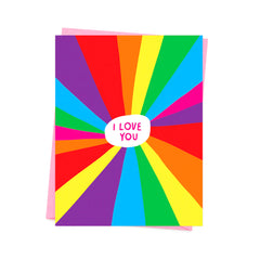Rainbow I Love You Card - 1973