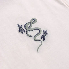 Far Afield Embroidered Hiss T-Shirt - White
