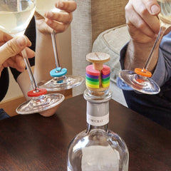 Kikkerland - Rainbow Drink Markers + Bottle Stopper