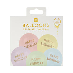 Pastel Happy Birthday Balloons - Talking Tables