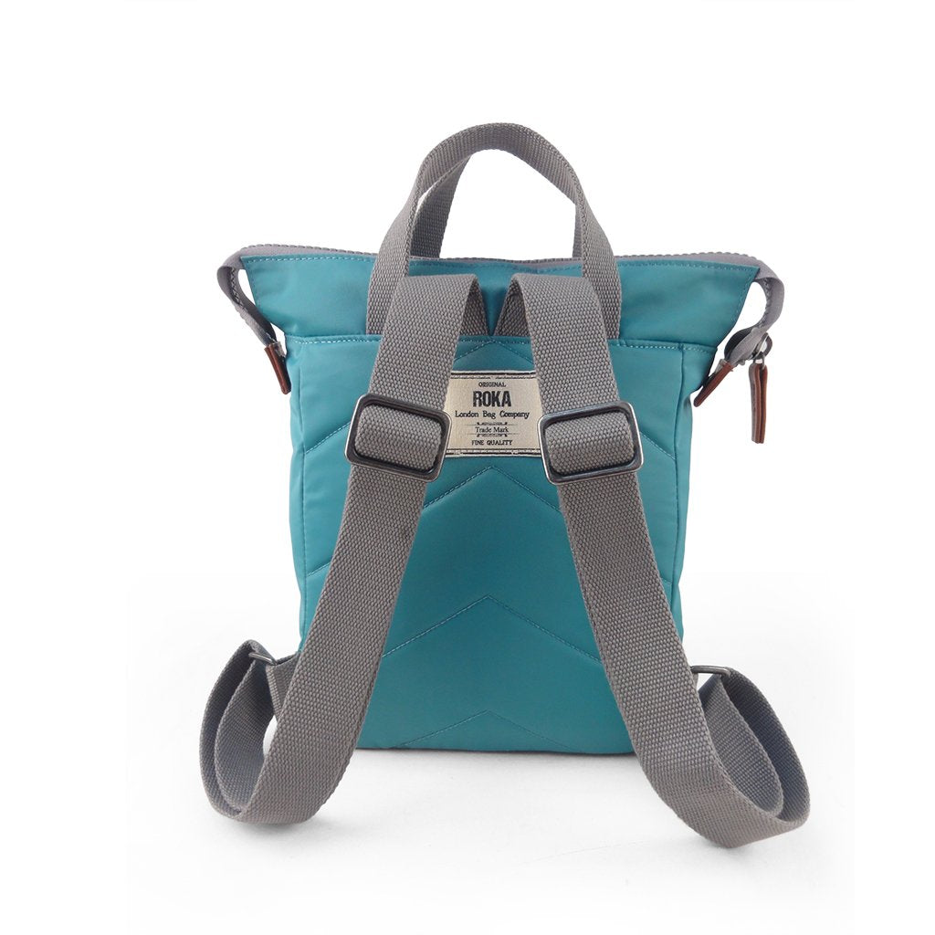 Roka Bantry Small Sustainable Nylon Petrol Backpack – Bunka