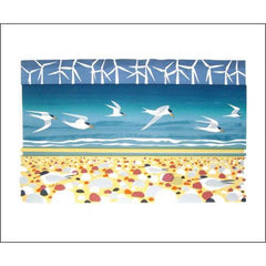 Big Turns and Little Terns Screenprint by Carry Akroyd