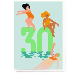 Noi Publishing Age 30 Neon Birthday Card