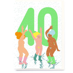 Noi Publishing Age 40 Neon Birthday Card