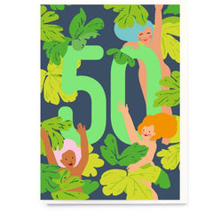 Noi Publishing Age 50 Neon Birthday Card