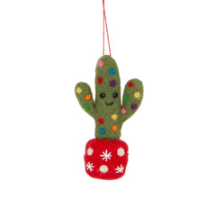 Sass & Belle Felt Cactus Christmas Decoration