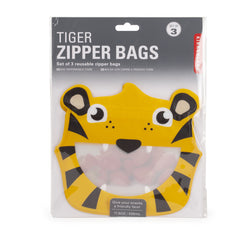 Kikkerland Reusable Snack Zip Bag - Tiger