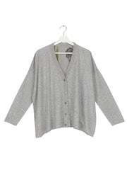 One Hundred Stars Iris Grey Oversized Cashmere Cardigan