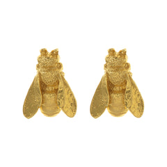 Alex Monroe Large Honey Bee Stud Earrings