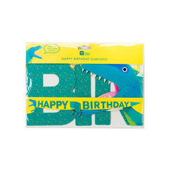 Kids Party - Happy Birthday Dinosaur Garland