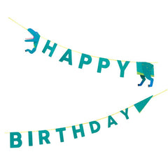 Kids Party - Happy Birthday Dinosaur Garland