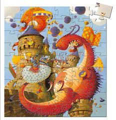 Djeco Silhouette Puzzle - Knight & Dragon