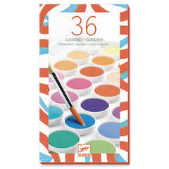 Djeco Watercolour Palettes 36 Colour Cakes