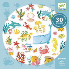 Djeco Textured Stickers - Aqua Dream