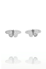 Amanda Coleman Silver Butterfly Stud Earrings