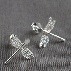 Amanda Coleman Silver Dragonfly Studs