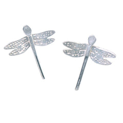 Amanda Coleman Silver Dragonfly Studs