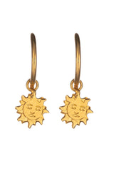 Amanda Coleman Gold Sun Mini Hoop Earrings