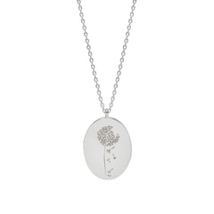 Estella Bartlett Make A Wish Dandelion Silver Necklace