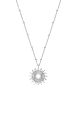 Estella Bartlett Full Sunburst Necklace Silver Plated