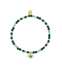 Estella Bartlett Beaded Evil Eye Bracelet - Gold Plated