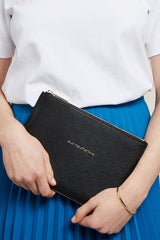 Estella Bartlett Medium Pouch Black - 'Enjoy The Little Things'