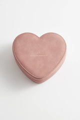 Estella Bartlett Velvet Heart Jewellery Box - Dusky Pink