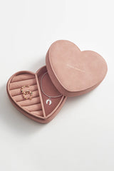 Estella Bartlett Velvet Heart Jewellery Box - Dusky Pink