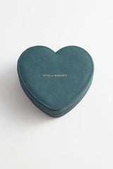 Estella Bartlett Velvet Heart Jewellery Box - Teal