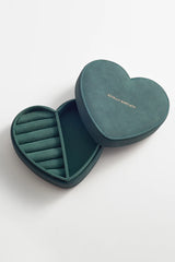 Estella Bartlett Velvet Heart Jewellery Box - Teal