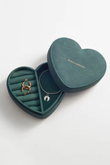 Estella Bartlett Velvet Heart Jewellery Box - Teal