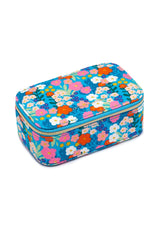 Estella Bartlett - Bright Blue Floral Print Cotton Canvas Mini Jewellery Box