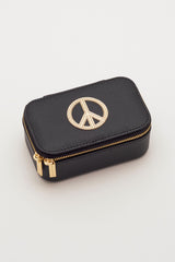 Estella Bartlett Mini Jewellery Box - Black - Peace Applique