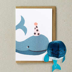 Petra Boase Japanese Paper Balloon Card - Whale