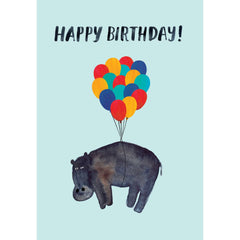 Roger La Borde Hippo Birthday Card