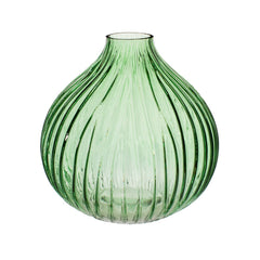 Sass & Belle Round Fluted Green Vase
