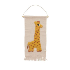OYOY Mini Giraffe Wall Rug - Rose
